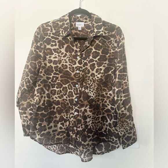 Bailey 44 Leopard Blouse M - Picture 1 of 6